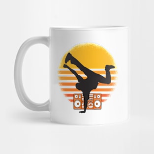 Vintage Breakdance Pose Breakdancing Art For Breakdancer Mug